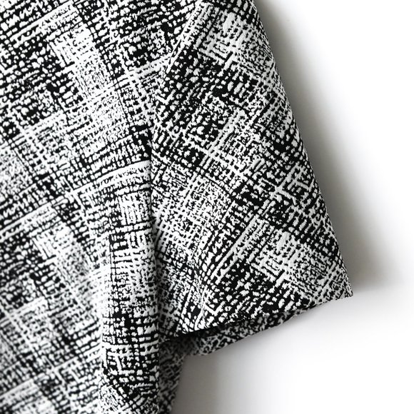 CALVIN KLEIN Black & White Abstract Print Dress - Size 10 - Picture 5 of 11